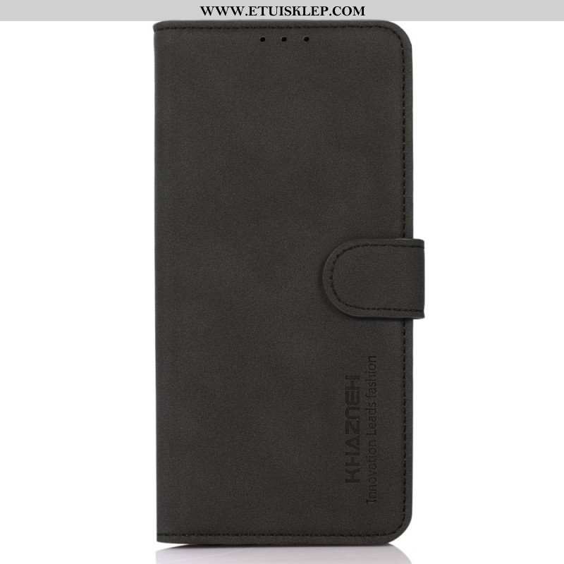 Etui Folio do Xiaomi Redmi Note 12 Pro Modny Efekt Skóry Khazneh